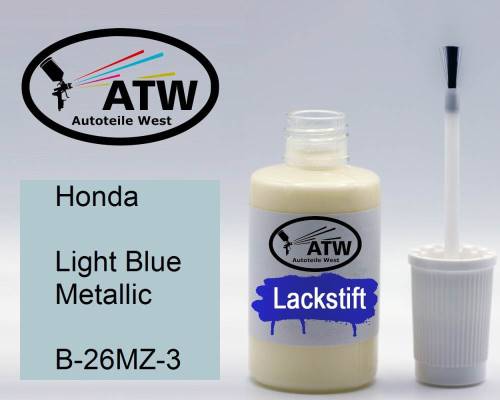 Honda, Light Blue Metallic, B-26MZ-3: 20ml Lackstift, von ATW Autoteile West.